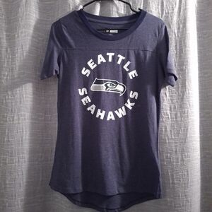 NFL Team Apparel Seattle Seahawks Lt Heathered Navy Women's T-shirt Sizes: S,M